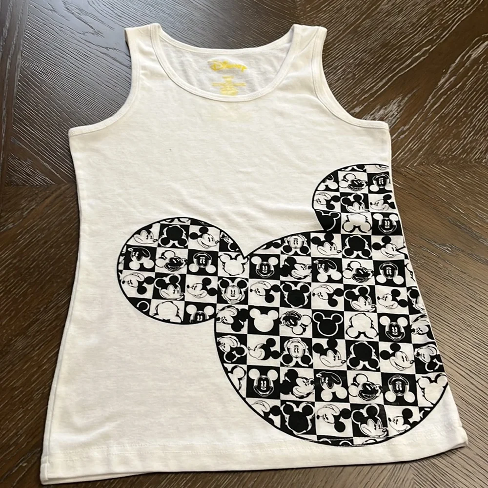 Disney PJ set tank top and checkered boxer shorts Size S - Picture 4 of 17